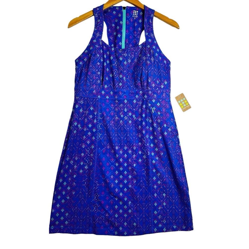Title Nine Blue Patterned Mini Dress